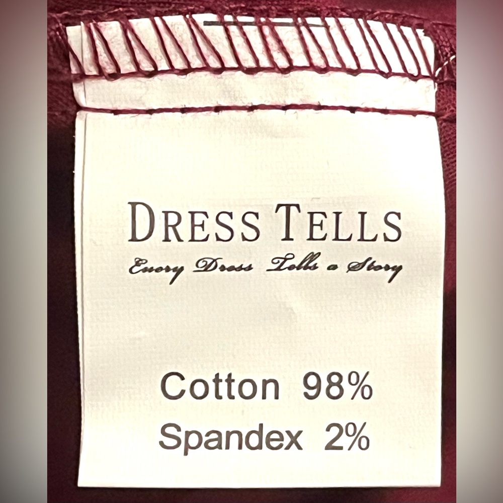 🍷 Vintage Charm – Dress Tells Deep Wine Red Fit & Flare Dress (XL) - Picture 8 of 9